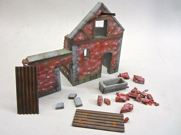 FoG Models 1/35 scale Normandy Farm House ruin diorama model kit