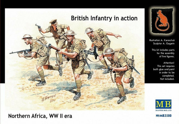 Masterbox 1/35 Scale WW2 British Infantry in Action North Africa