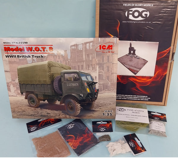 Limited Edition Diorama set #4 ICM 1/35 WW2 British Model W.O.T. 8, lorry Truck