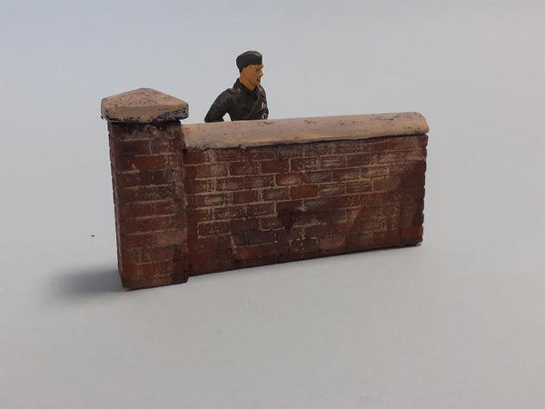 FoG models 1/35 scale Brick garden wall Half length Straight 80mm x 45mm