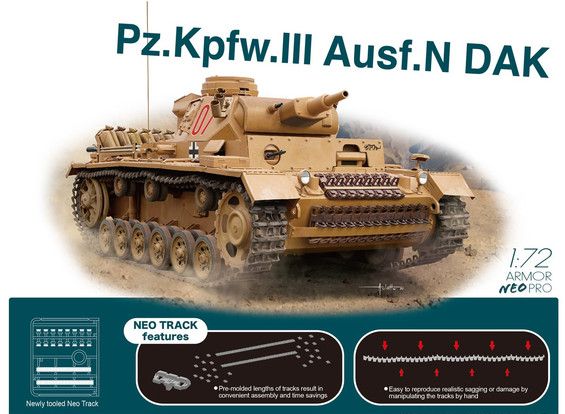 Dragon 172 Ww2 German Pzkpfw Iii Ausf N Dak Wneo Fields Of Glory Models