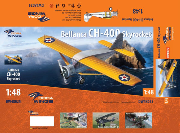 Dora Wings 1/48 Scale DORDW48025 Bellanca CH-400 Skyrocket