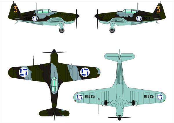Dora Wings 1/48 Scale DORDW48057 Morane-Saulnier MS.406C.1