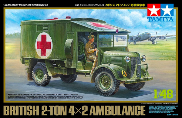 Tamiya 1/48 scale WW2 British commonwealth 2-ton Austin K2 4x2 Ambulance