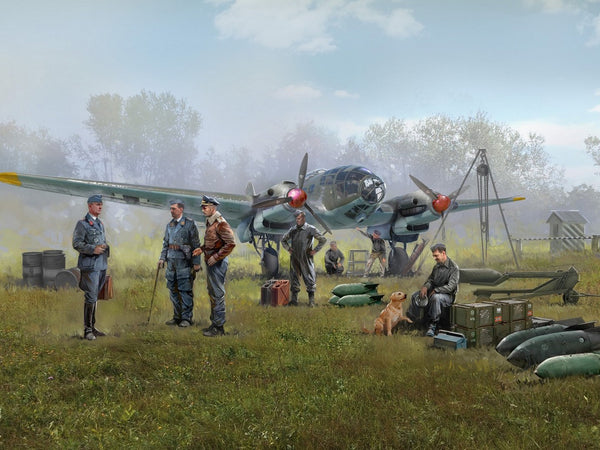 ICM 1/48 Airfield of the Luftwaffe Bomber Group (He 111H-3, Luftwaffe Ground Personnel, Airfield Equipment)