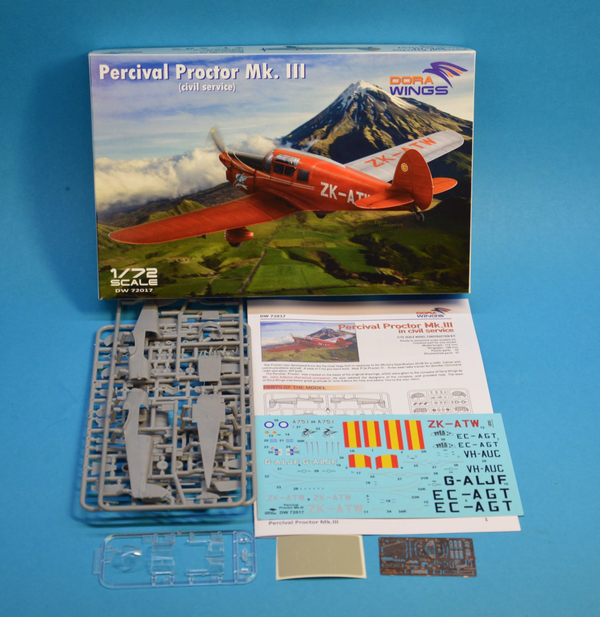 Dora Wings 1/72 Scale DORDW72017 Percival Proctor Mk.III (civil registration), 1/72