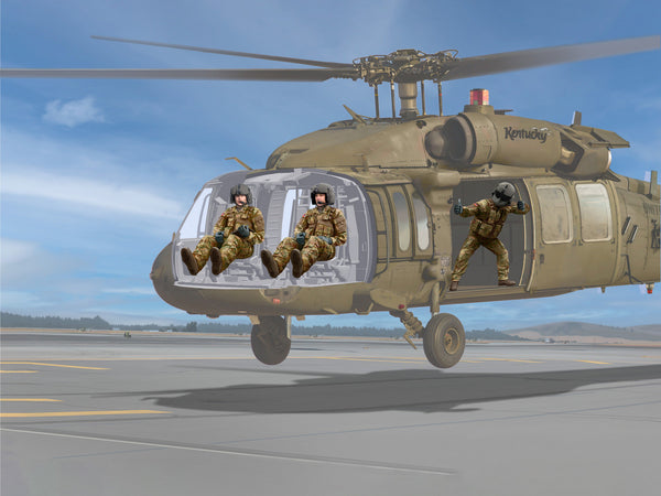 ICM AIRCRAFT 1:48 Black Hawk Helicopter Crew (3 Figures)