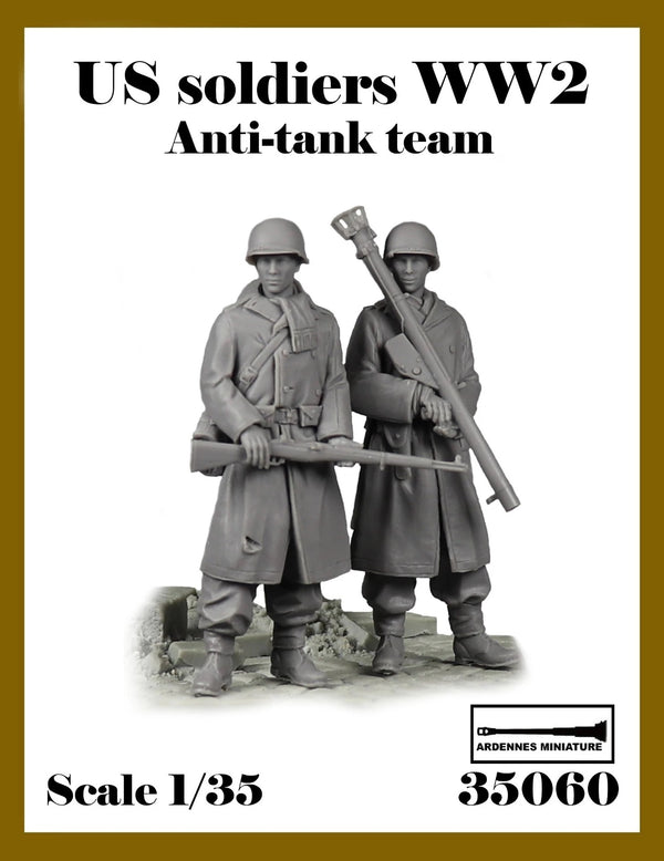 ARDENNES MINIATURE 1/35 WW2 US soldiers WW2 (Anti-tank team)
