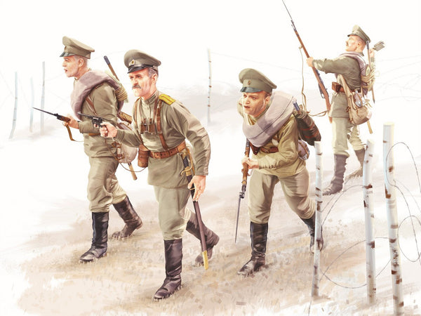 ICM 1/35 WW1 Russian Infantry (4 figures)