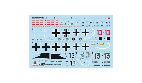 Italeri 1/72 AIRCRAFT WW2 German Focke-Wulf Fw 190 A-8/F Aces