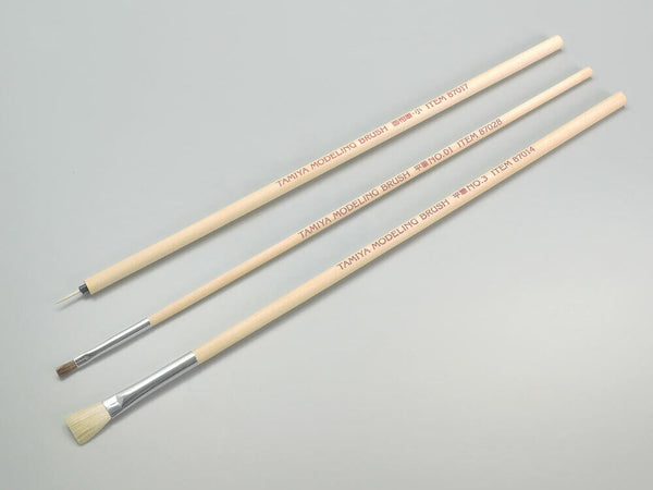 TAMIYA TOOLS / ACCESSORIES - MODELLING BRUSH BASIC SET OF 3 PAINT BRUSHES