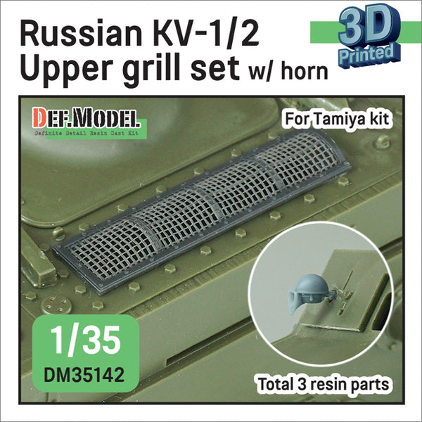 DEF Models 1/35 scale WWII Russian KV-1/2 upper grill set (for Tamiya new kit 1/35)