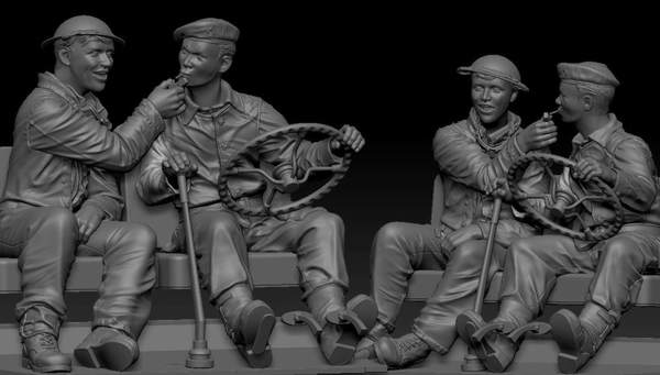 Thunder Model 1/35 WW2 British Crew M1A1 Wrecker