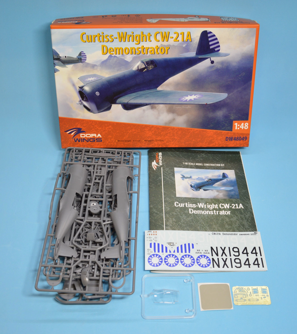 Dora Wings 1/48 Scale DORDW48049 Curtiss-Wright CW-21A Demonstrator, 1/48