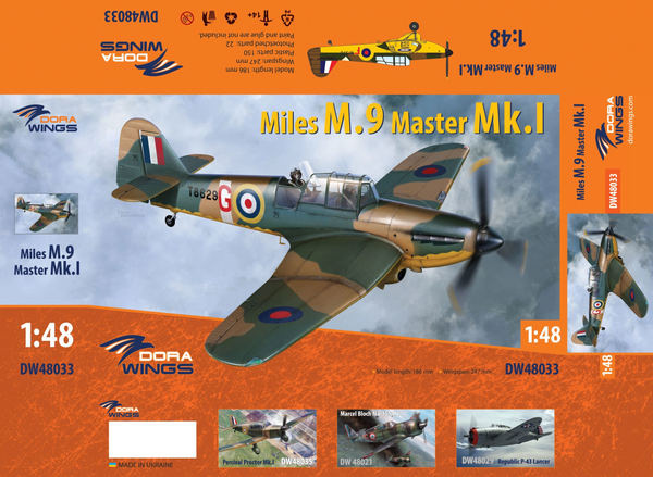 Dora Wings 1/48 Scale DORDW48033 Miles M.9 Master Mk.I, 1/48