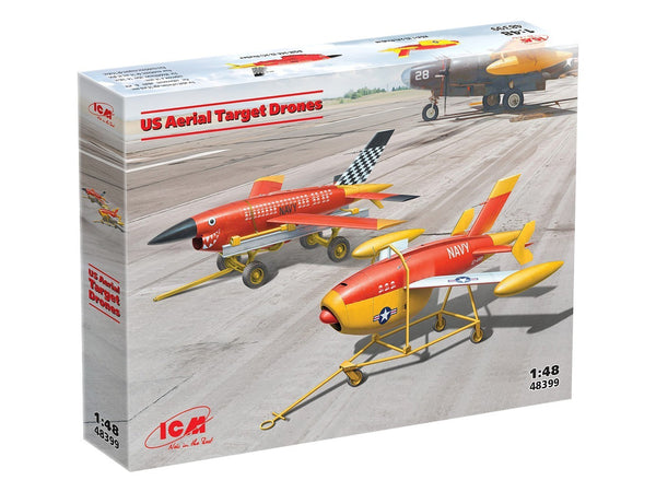 ICM 1/48 U.S. Aerial Target Drones (Set of 2 Drones & 2 Trailers)