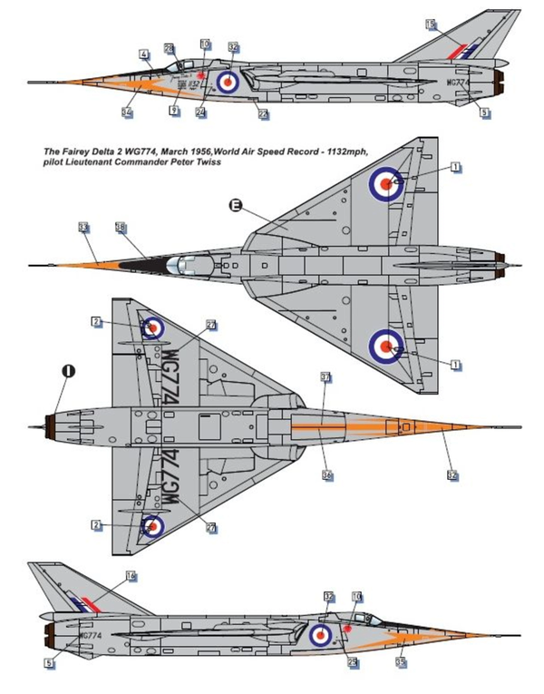 Dora Wings 1/48 Scale DORDW48064 Fairey Delta 2 1/48