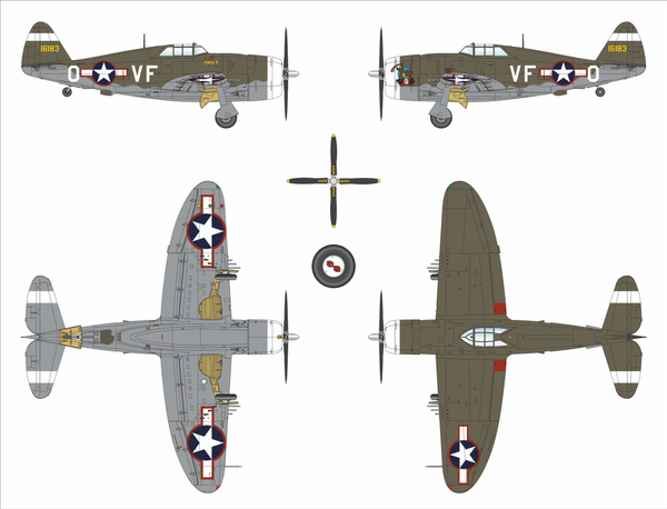 Dora Wings 1/48 Scale DORDW48055 Republic P-47 C-2