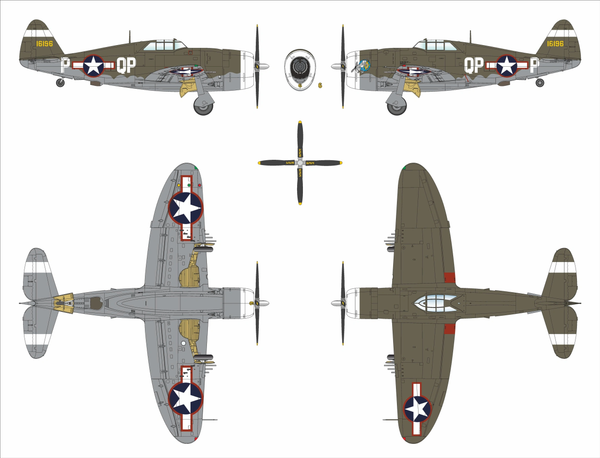 Dora Wings 1/48 Scale DORDW48055 Republic P-47 C-2