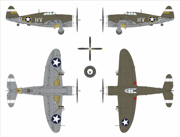 Dora Wings 1/48 Scale DORDW48055 Republic P-47 C-2