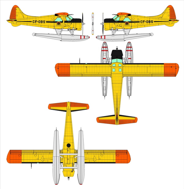 Dora Wings 1/48 Scale DORDW48060 DHC-2 Beaver Float Plane