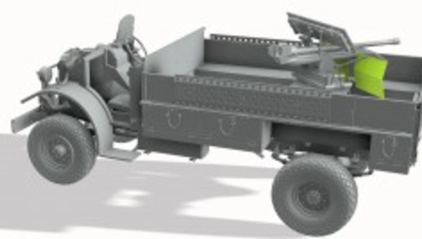 Thunder Model 1/35 WW2 LRDG CMP F30 Truck with Ordnance 37mm MKI Bofors Gun