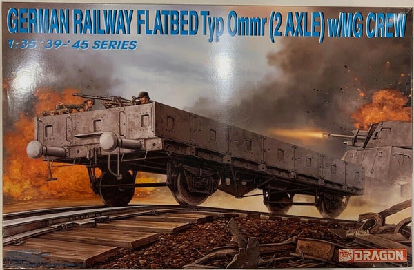 Dragon 1/35 Scale WW2 GERMAN RAILWAY FLATBED train car carriage model kit