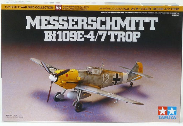 TAMIYA 1/72 AIRCRAFT WW2 GERMAN BF109E-4/7 TROPICAL