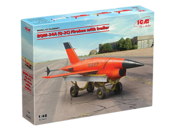 ICM 1/48 BQM-34a (Q-2c) Firebee with trailer (1 airplane and trailer)