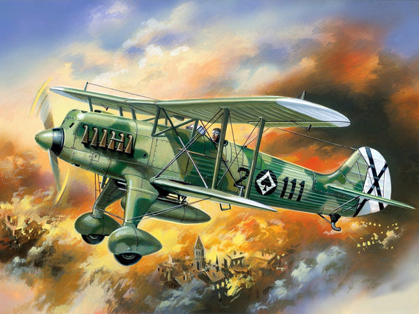ICM 1/72 Heinkel He 51B-1, Spanish Air Force Biplane Fighter