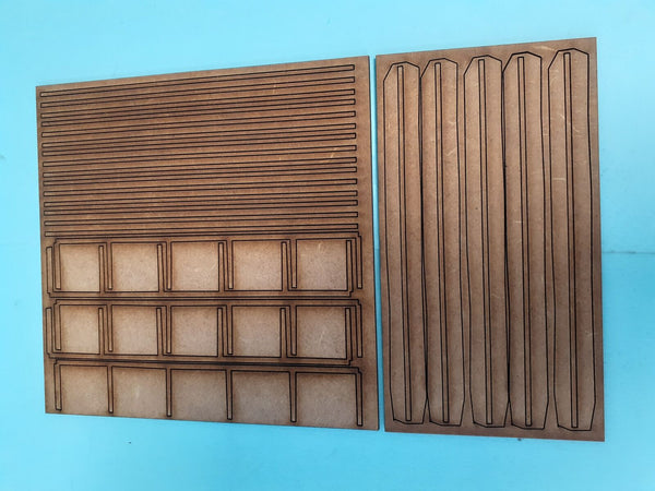 FoG models 1/35 scale laser wooden 3 Rail fence (5 lengths per pack)