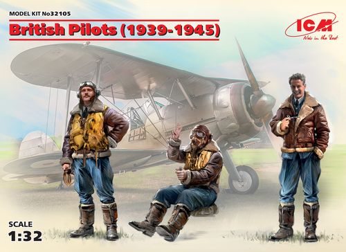 ICM 1/32 scale WW2 RAF British Pilots (1939-1945) (3 figures)