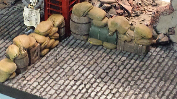 FoG Models 1/35 Scale Sandbag Defences barricade (2 pack)