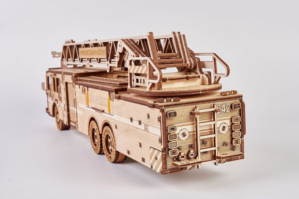 Wood Trick 3D wooden model kit Rescue Firetruck