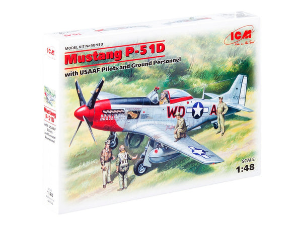 ICM 1/48 scale WW2 Mustang P-51D with USAAF Pilots and Ground Personnel