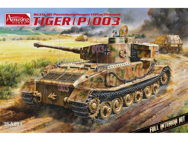 Amusing Hobby 1/35 scale WW2 German PzKpfwg.VI Tiger(P) 003 w/Zimmerit