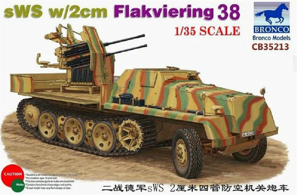 1/35 Scale model kit WW2 German sWS w/2cm Flakviering 38