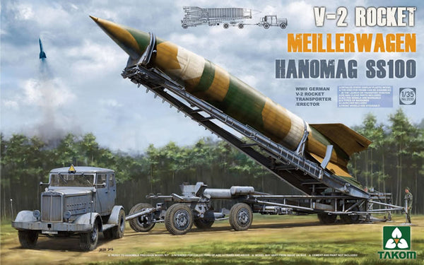 TAKOM WW2 German 1/35 Meillerwagen + V-2 Rocket + Hanomag SS100