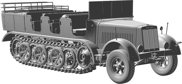 Das Werk 1/35 WW2 German Sd.Kfz.7 - mtl. Zgkrwg. 8t w/Crew