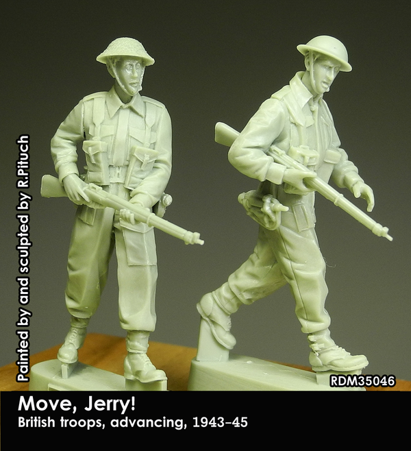 RADO WW2 Move, Jerry! British troops, advancing, 1943-45 (2 figures)