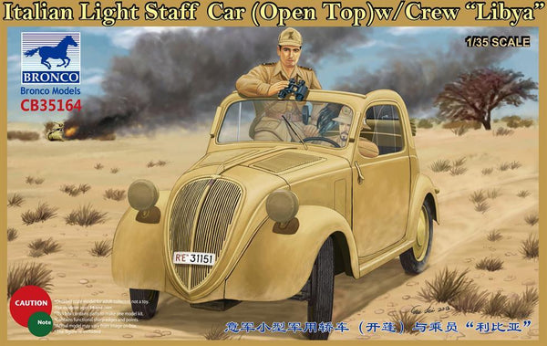 1/35 Scale Italian Light Staff Car (Open Top) with Crew Libya