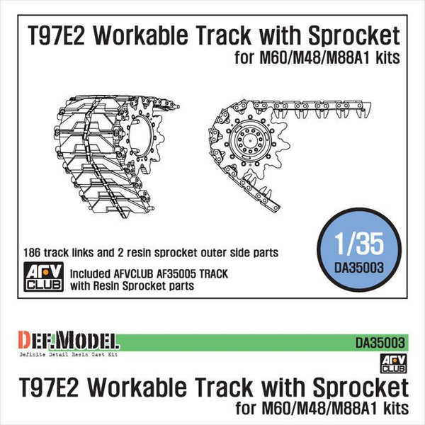 T97E2 Workable Track with Sprocket parts (for 1/35 Early M48)