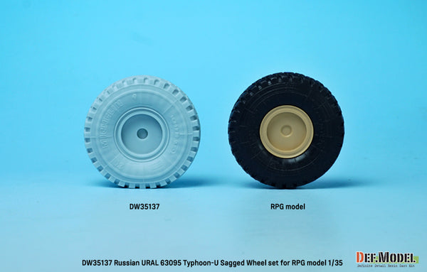 DEF Models Russian URAL 63095 Typhoon-U Sagged wheel set ( for RPG model 1/35)