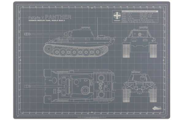 Tankraft  Panther Pro Modeller Mat 12 x18 inch