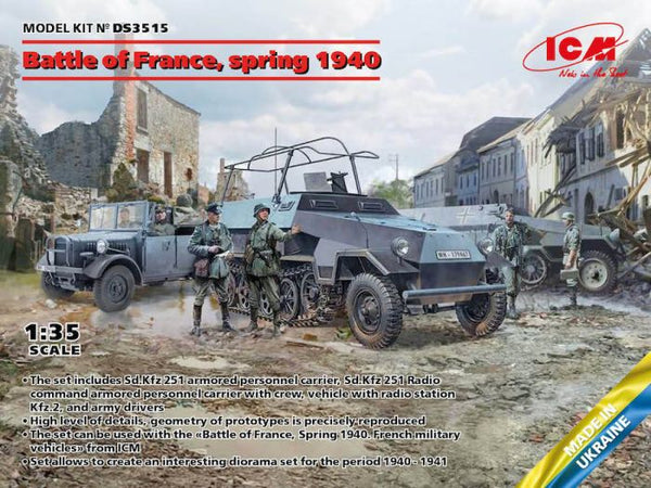 ICM Diorama 1:35 WW2 Battle of France, German Combat Vehicles