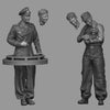 1/35 Scale resin model kit WW2 StuG crew with puppy set