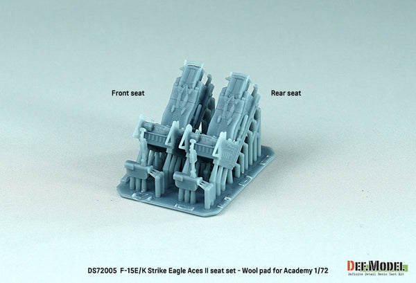 DEF Models 1/72 F-15E/K Strike Eagle Aces II seat set- Wool pad(for Academy 1/72)