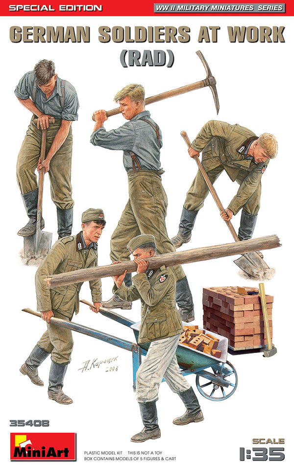 Miniart 1/35 scale WW2 GERMAN SOLDIERS AT WORK (RAD) SPECIAL EDITION