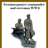 ARDENNES MINIATURE 1/35 WW2 German panzer comm. and crewman WW2 #1