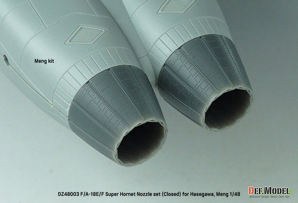 DEF Models 1/48 F/A-18E/F Super Hornet Nozzle set - Closed (for Hasegawa, Meng 1/48)